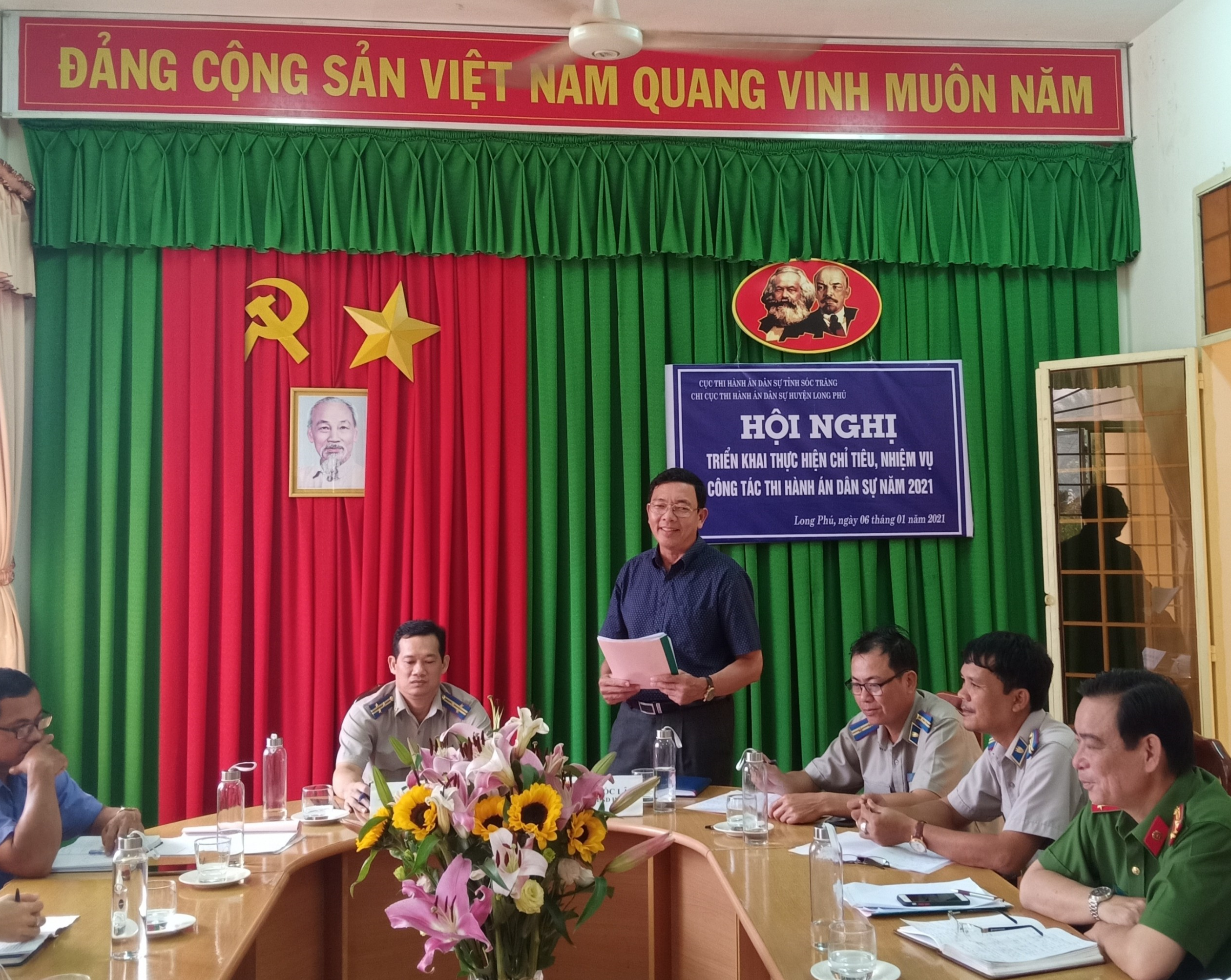 Chi cục Thi hành án dân sự huyện Long Phú tổ chức Hội nghị triển khai thực hiện nhiệm vụ, chỉ tiêu công tác Thi hành án dân sự năm 2021