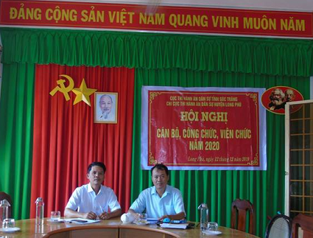 Chi cục Thi hành án dân sự huyện Long Phú tổ chức Hội Nghị công chức, người lao động năm 2020