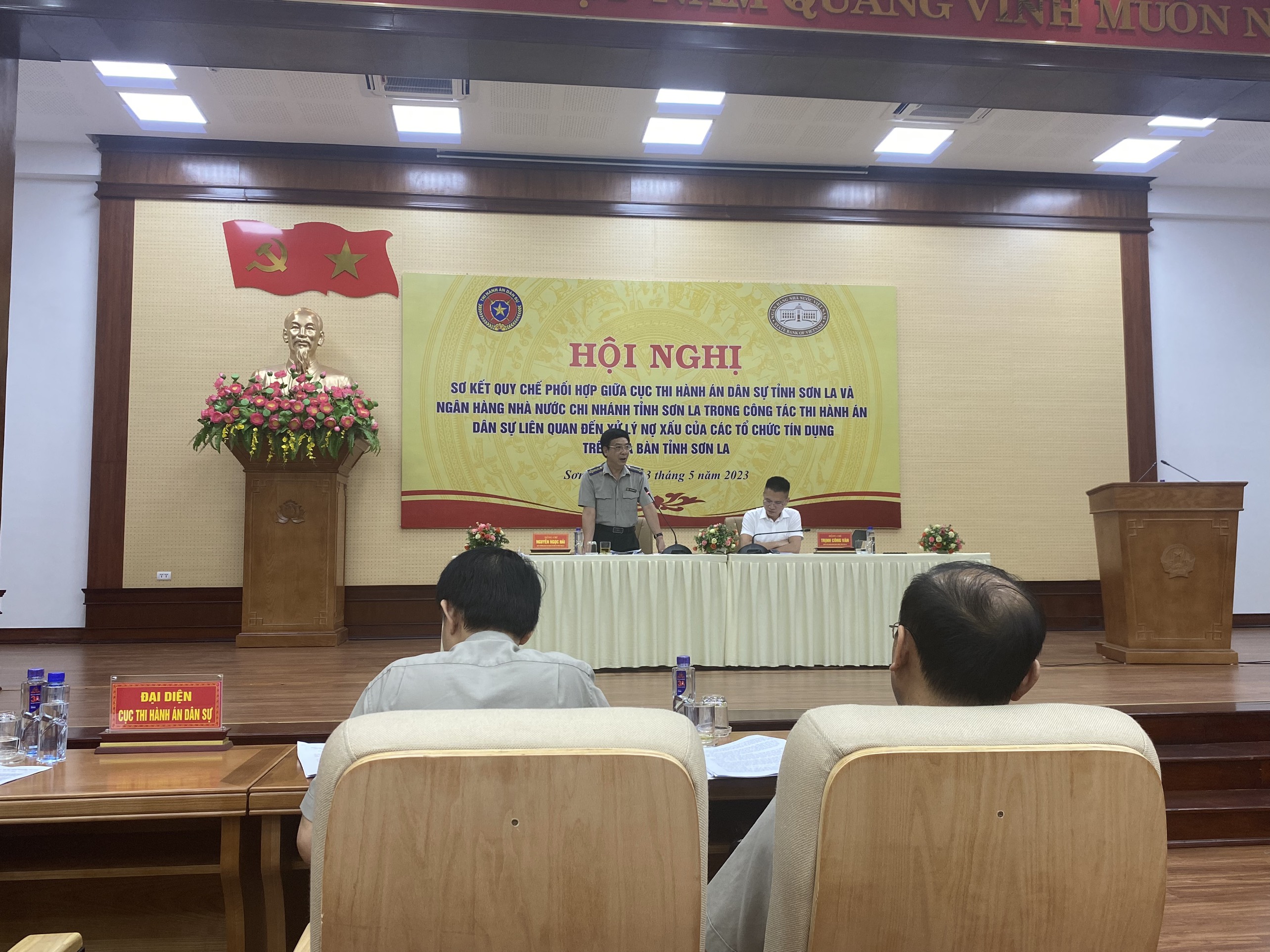 Cục THADS tỉnh phối hợp với NHNN Chi nhánh tỉnh Sơn La tổ chức hội nghị sơ kết thực hiện quy chế phối hợp 13