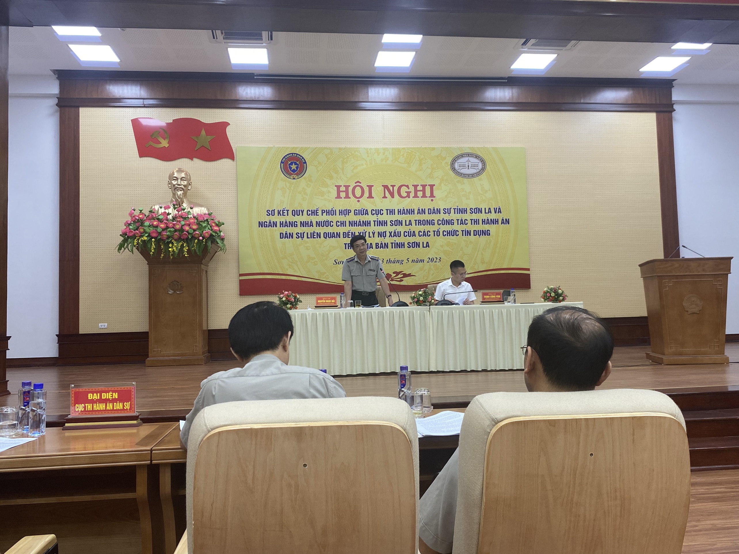 Cục THADS tỉnh phối hợp với NHNN Chi nhánh tỉnh Sơn La tổ chức hội nghị sơ kết thực hiện quy chế phối hợp 9