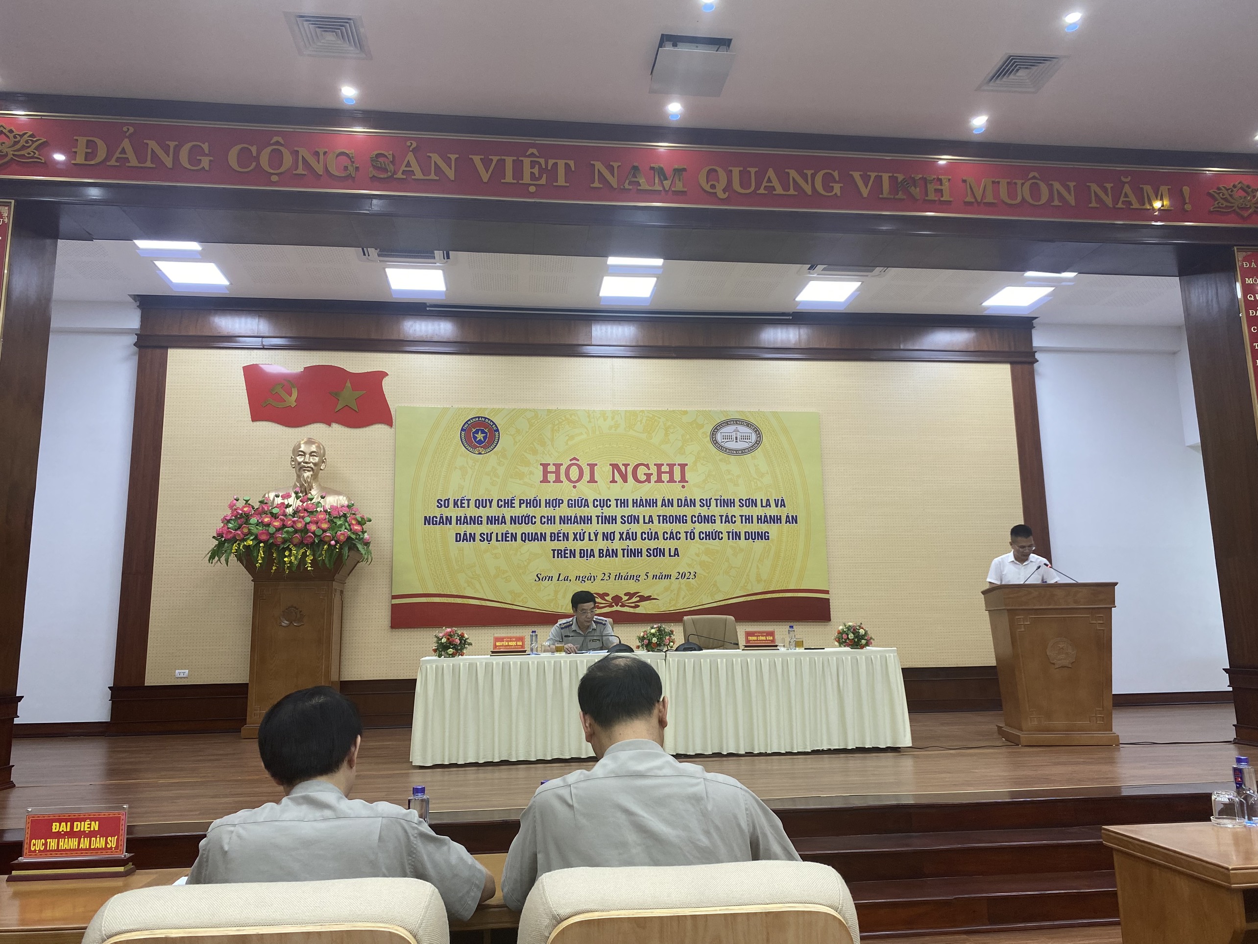 Cục THADS tỉnh phối hợp với NHNN Chi nhánh tỉnh Sơn La tổ chức hội nghị sơ kết thực hiện quy chế phối hợp 12