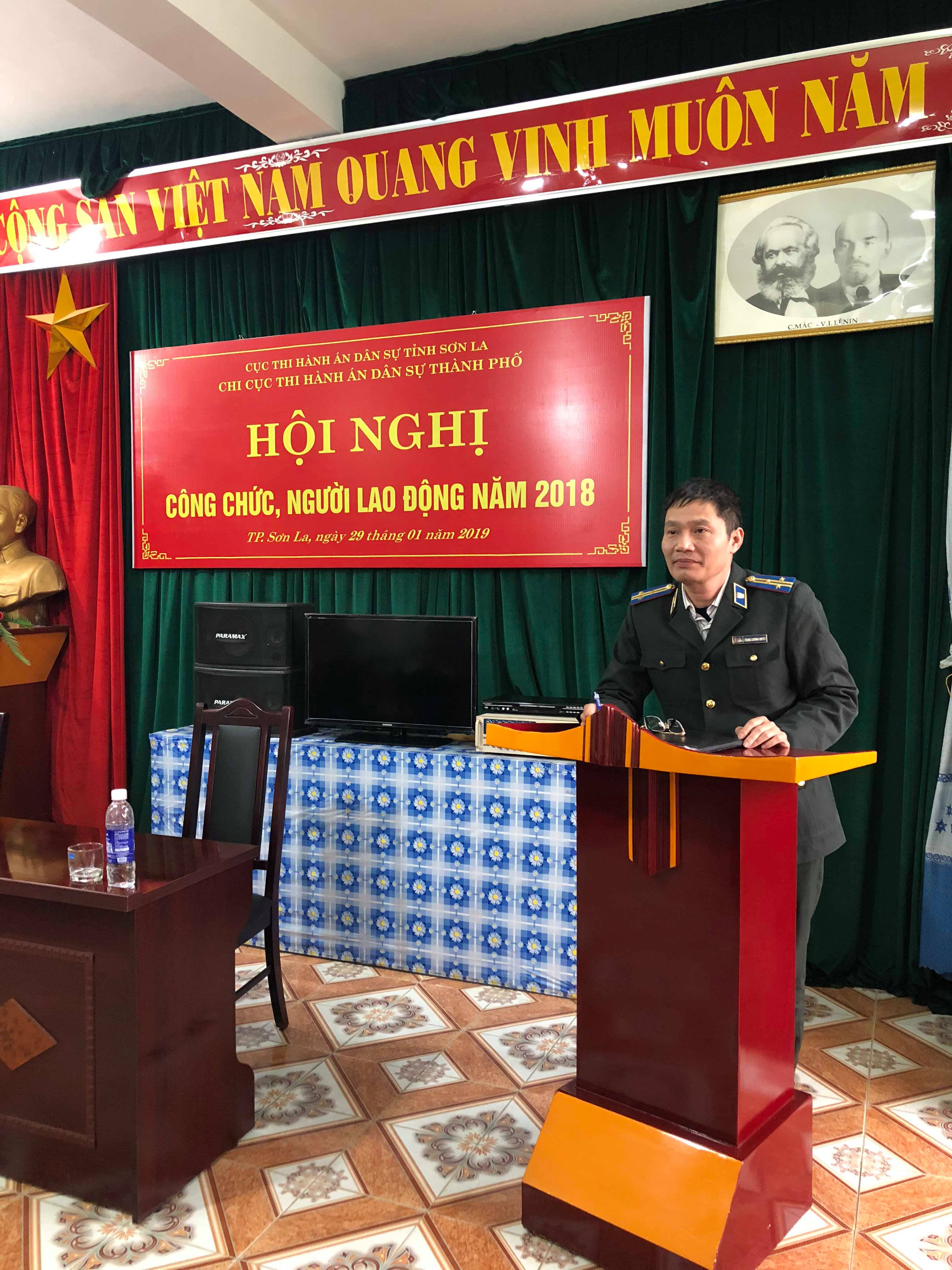 Chi cục Thi hành án dân sự thành phố Sơn La  tổ chức Hội nghị công chức và người lao động năm 2018