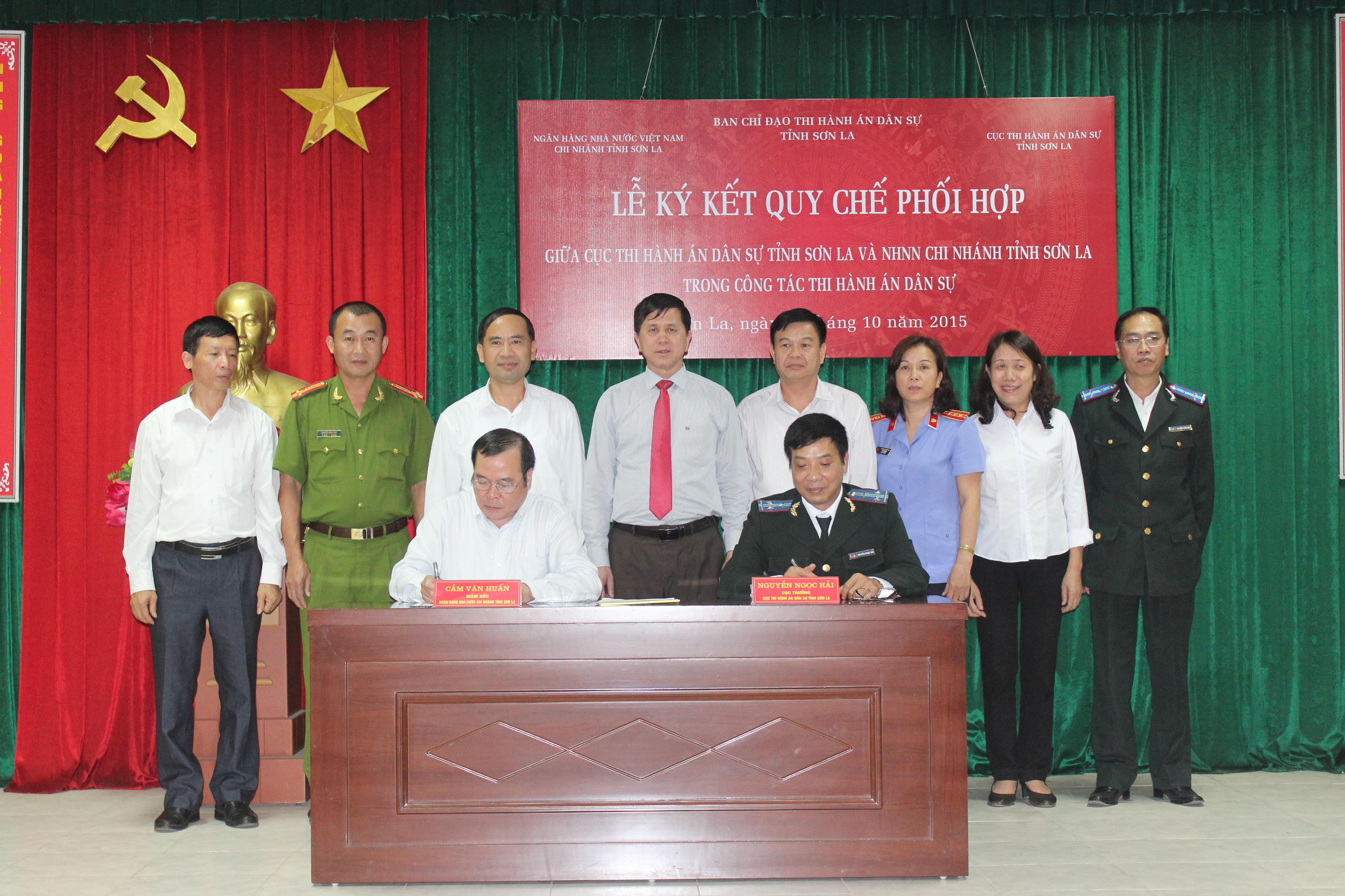 Cục Thi hành án dân sự tỉnh Sơn La và Ngân hàng nhà nước chi nhánh Sơn La tổ chức Lễ ký kết Quy chế phối hợp trong công tác thi hành án dân sự