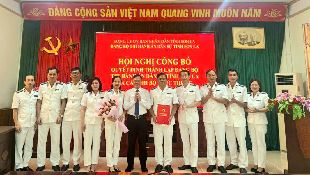 Công bố Quyết định giải thể Chi bộ Cục Thi hành án dân sự tỉnh và thành lập Đảng bộ Thi hành án dân sự tỉnh cùng các chi bộ trực thuộc