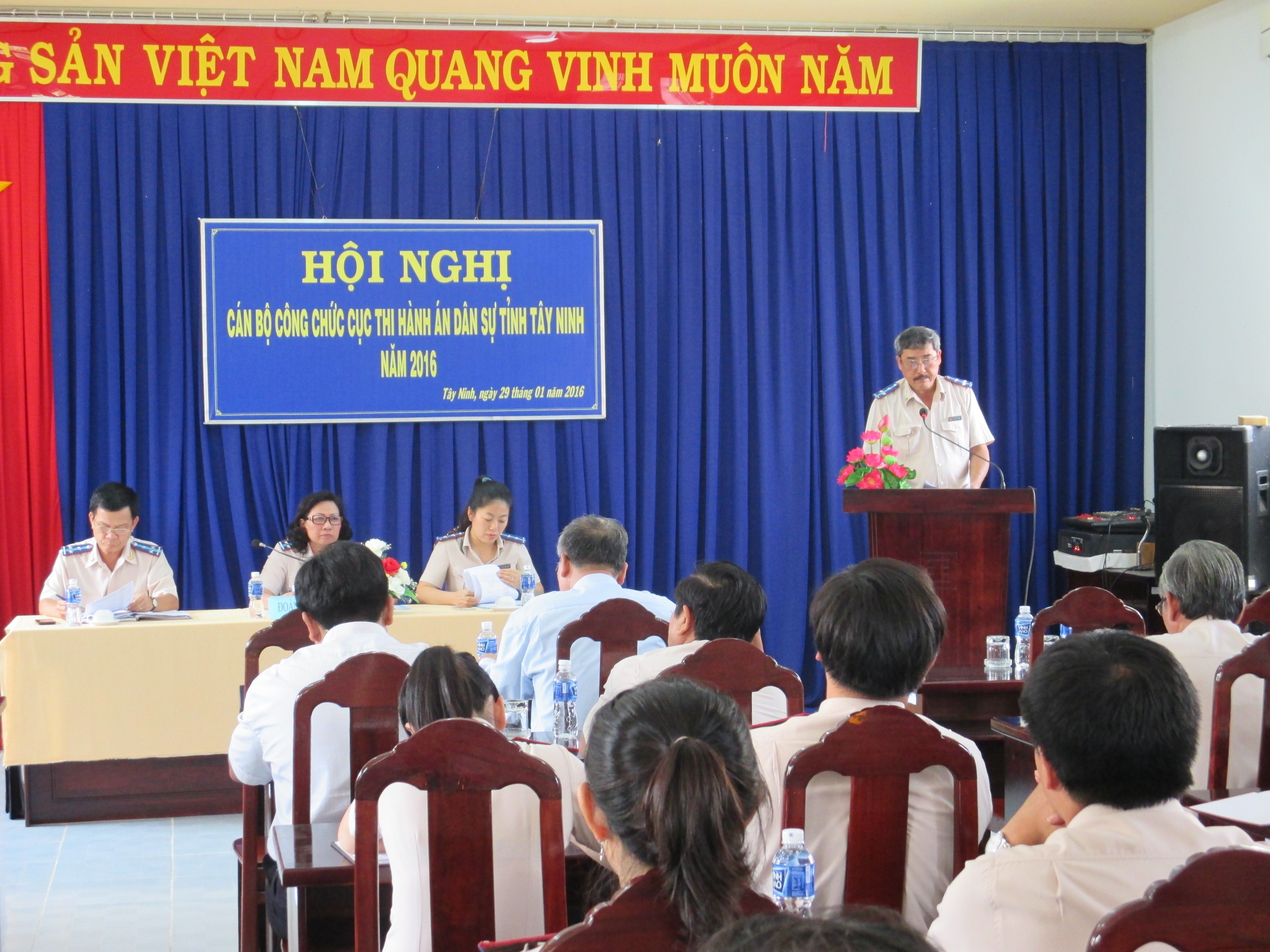 Cục Thi hành án dân sự tỉnh Tây Ninh tổ chức Hội nghị cán bộ, công chức năm 2016