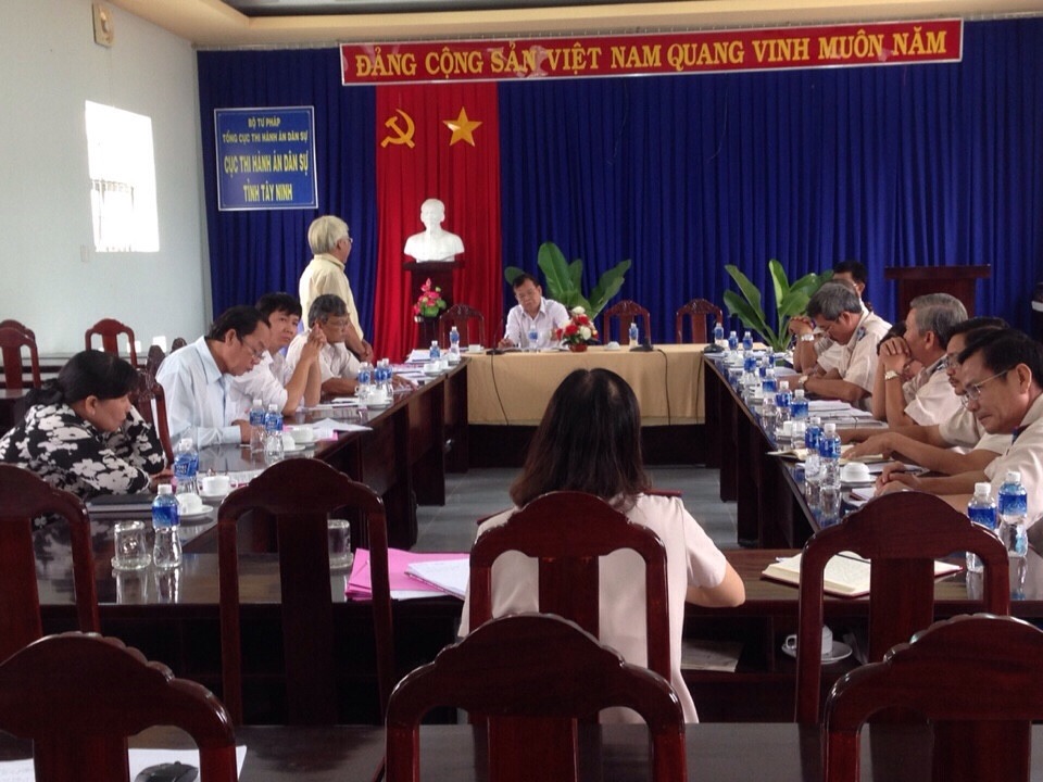 Cục Thi hành án dân sự tỉnh Tây Ninh tổ chức họp Ban Chỉ đạo Thi hành án dân sự tỉnh quý III năm 2016