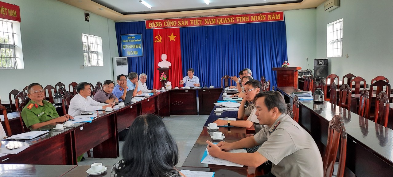 Ban Chỉ đạo Thi hành án dân sự tỉnh Tây Ninh tổ chức họp định kỳ Quý III năm 2020