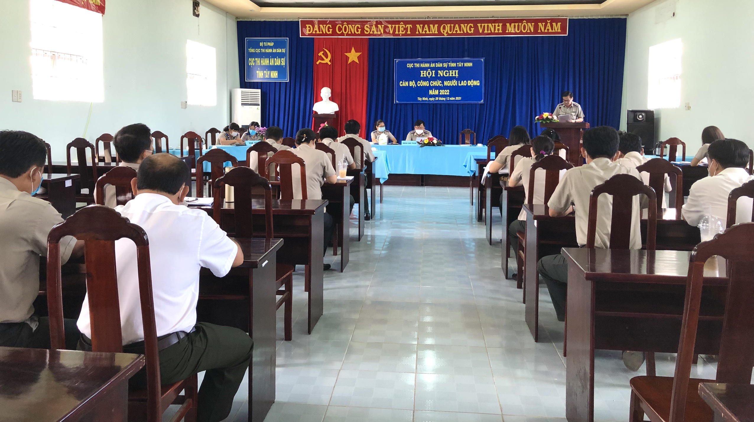 Cục Thi hành án dân sự (THADS) tỉnh Tây Ninh tổ chức Hội nghị cán bộ công chức, người lao động năm 2022