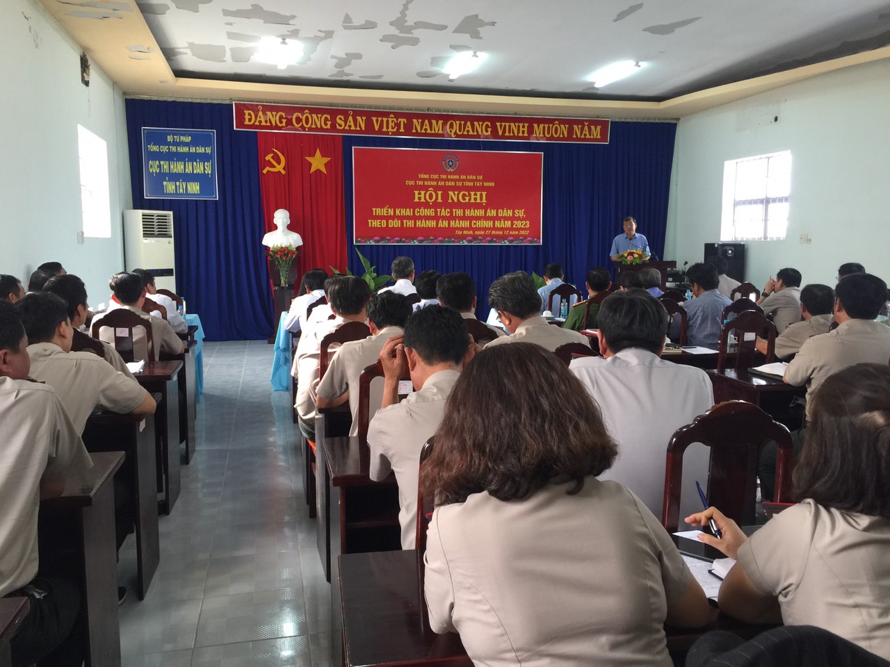 Cục Thi hành án dân sự tỉnh Tây Ninh triển khai công tác thi hành án dân sự, theo dõi thi hành án hành chính năm 2023