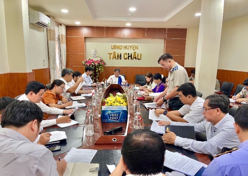 Ban Chỉ đạo Thi hành án dân sự huyện Tân Châu họp, chỉ đạo tháo gỡ khó khăn, vướng mắc một số vụ việc