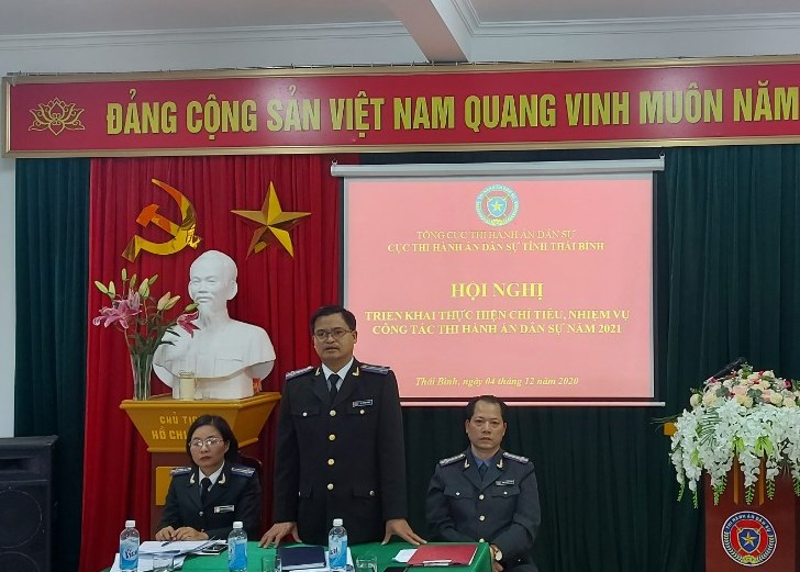 Cục Thi hành án dân sự tỉnh Thái Bình tổ chức Hội nghị triển khai chỉ tiêu, nhiệm vụ công tác thi hành án dân sự 2021