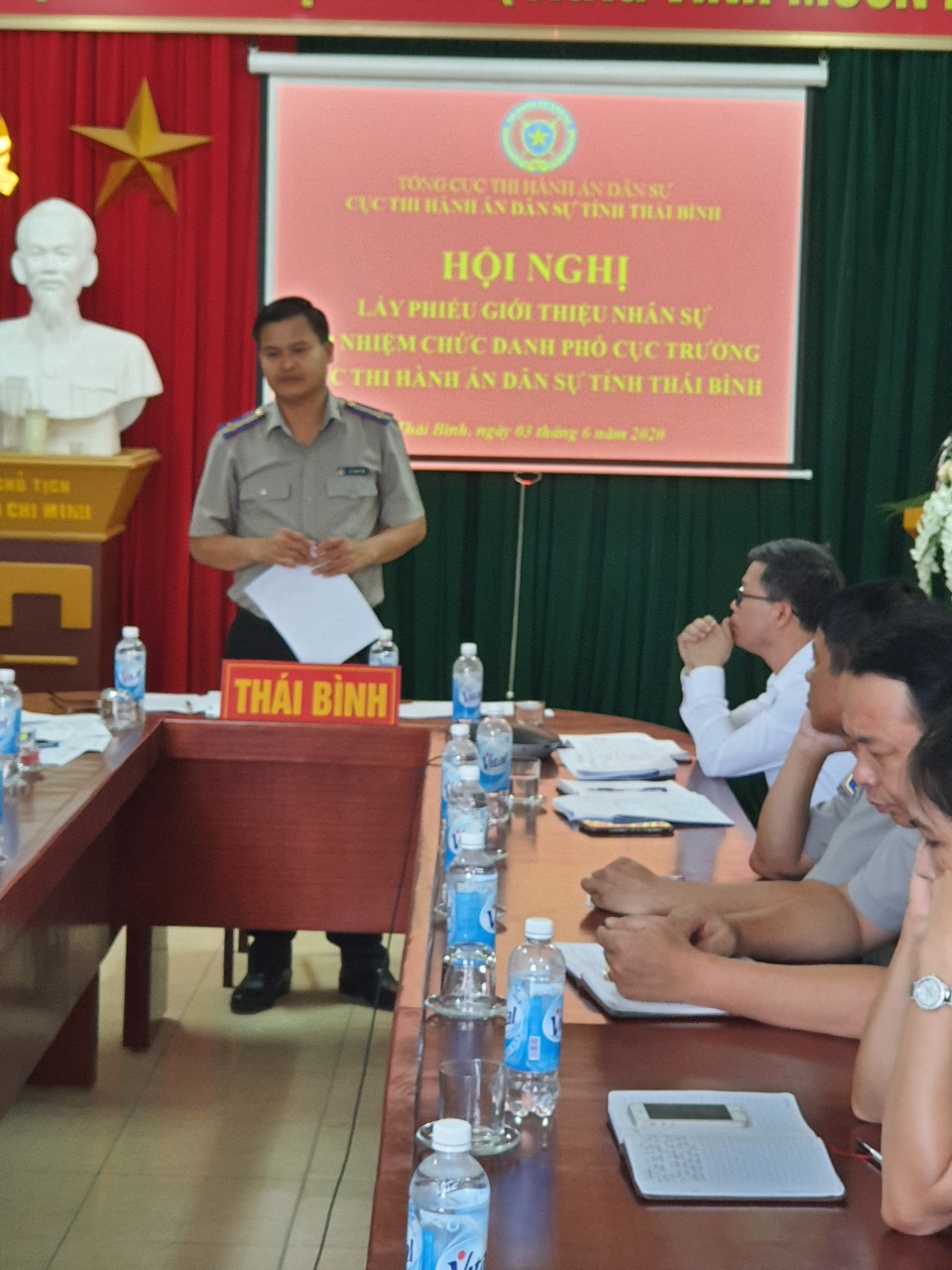 Cục THADS tỉnh Thái Bình tổ chức Hội nghị về công tác cán bộ