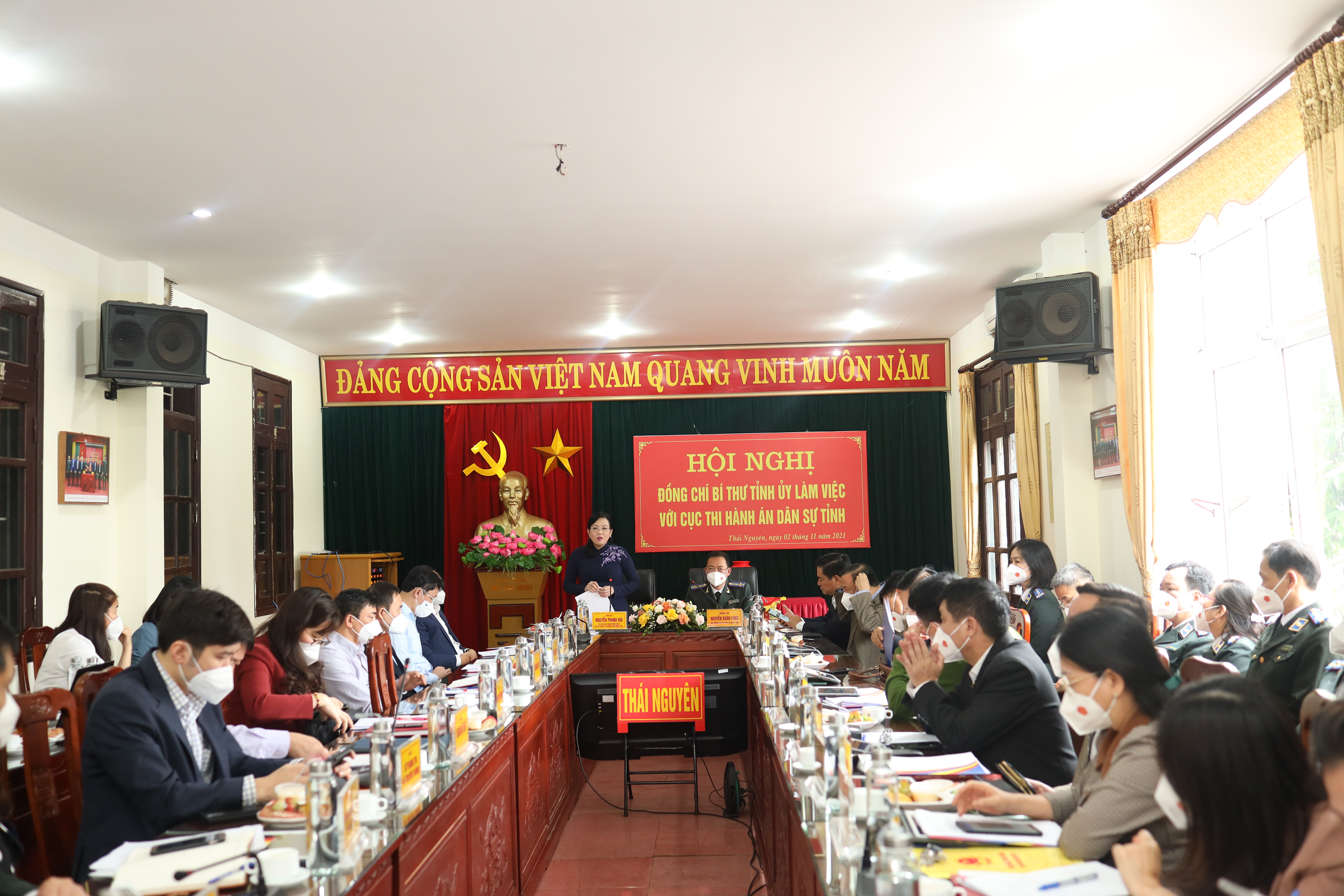 Bí thư Tỉnh ủy Thái Nguyên Nguyễn Thanh Hải làm việc với Cục Thi hành án dân sự tỉnh