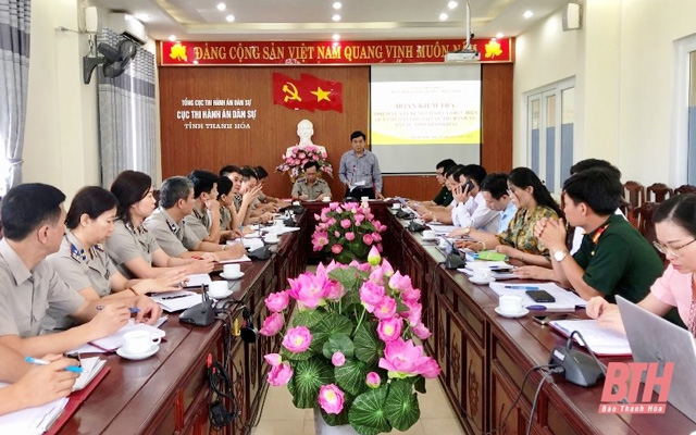 Đoàn kiểm tra Ban Chỉ đạo xây dựng cơ sở và thực hiện quy chế dân chủ tỉnh Thanh Hóa làm việc tại Cục THADS tỉnh