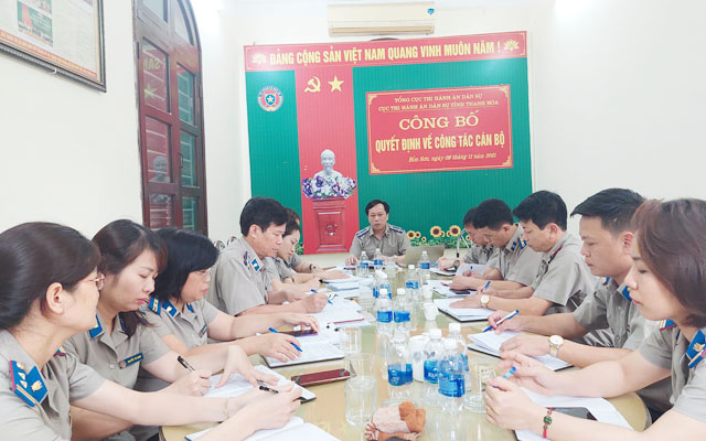 Cục THADS tỉnh Thanh Hóa làm việc với Chi cục THADS thị xã Bỉm Sơn