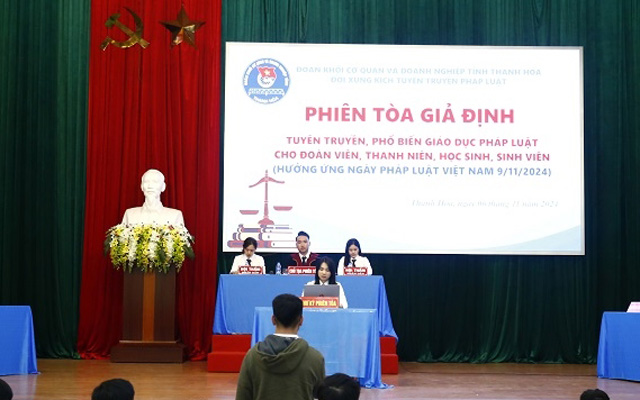 Chi đoàn Thanh niên Cục THADS tỉnh tham gia phiên tòa giả định năm 2024