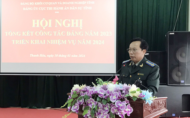 Cục THADS  tỉnh Thanh Hoá: Hội nghị Tổng kết công tác Đảng; Hội nghị cán bộ công chức người lao động năm 2023; triển khai nhiệm vụ năm 2024