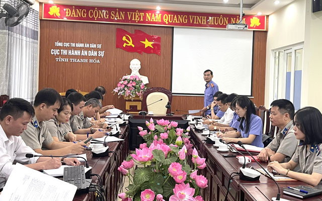 Công bố Quyết định kiểm sát trực tiếp năm 2023 tại Cục THADS tỉnh Thanh Hóa