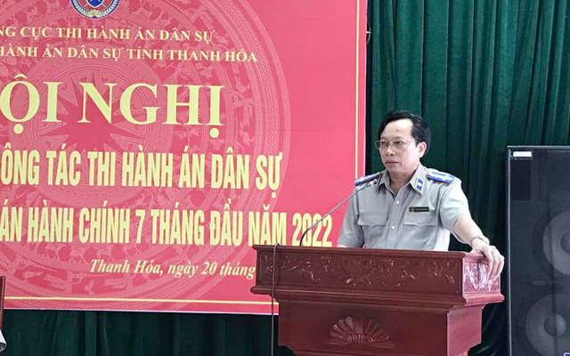 Cục THADS tỉnh Thanh Hóa tổ chức Hội nghị giao ban công tác THADS 07 tháng 2022