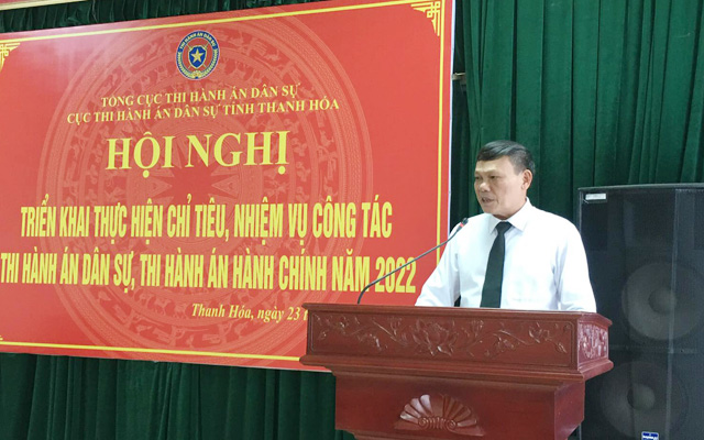 Cục THADS tỉnh Thanh Hóa tổ chức Hội nghị triển khai công tác THADS, theo dõi THAHC năm 2022