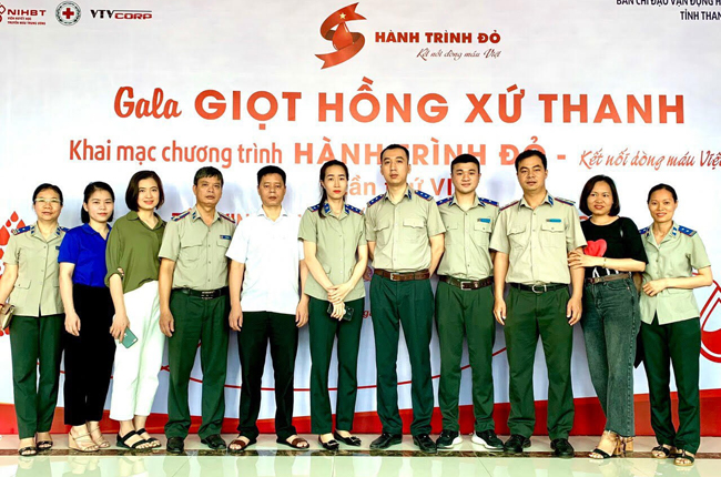 Đoàn Thanh niên Cục THADS tỉnh Thanh Hóa tham gia hiến máu tình nguyện tại chương trình 