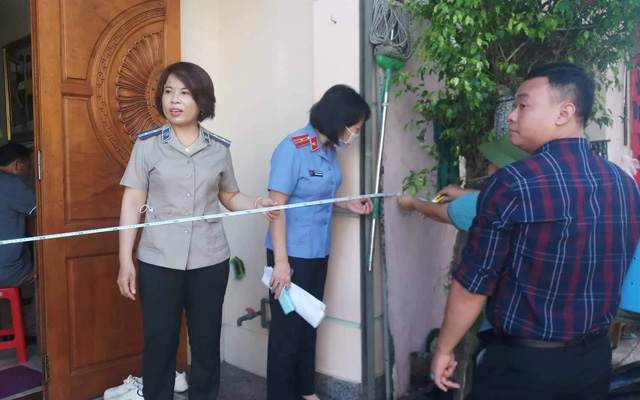 Chi cục THADS huyện Hậu Lộc tổ chức cưỡng chế kê biên tài sản thành công