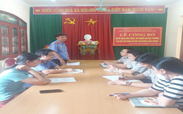VKSND huyện kiểm sát trực tiếp tại Chi cục THADS huyện Lang Chánh