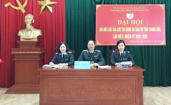 Đại hội Chi hội Luật gia Cục Thi hành án dân sự tỉnh Thanh Hóa