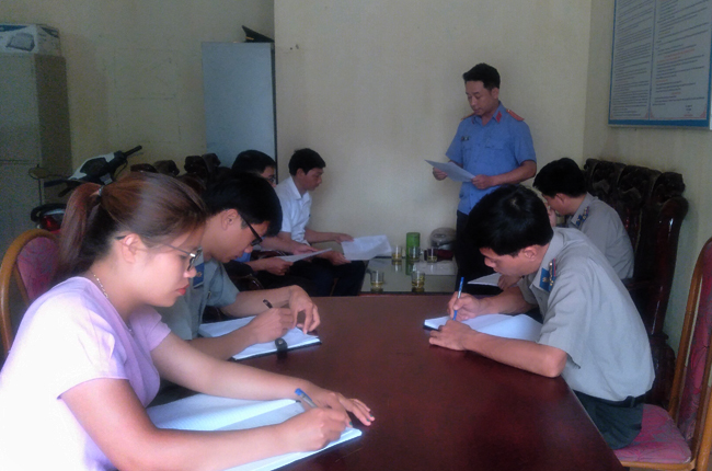 Công bố Kết luận kiểm sát trực tiếp tại Chi cục THADS huyện Như Xuân