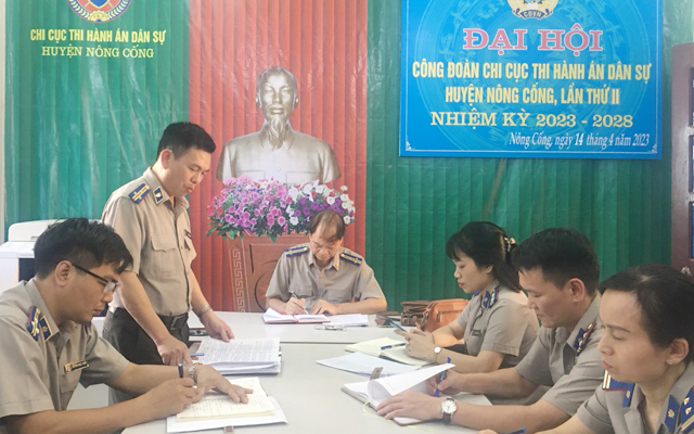Cục THADS tỉnh kiểm tra tại Chi cục THADS huyện Nông Cống