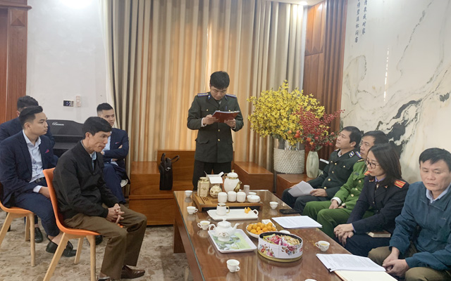 Chi cục THADS huyện Quảng Xương tổ chức thành công buổi cưỡng chế kê biên quyền sử dụng đất và tài sản gắn liền với đất