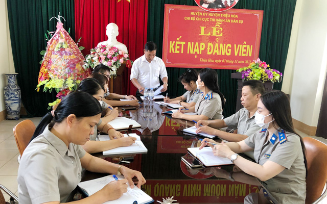 Chi cục THADS huyện Thiệu Hóa tổ chức họp giao ban 8 tháng năm 2022
