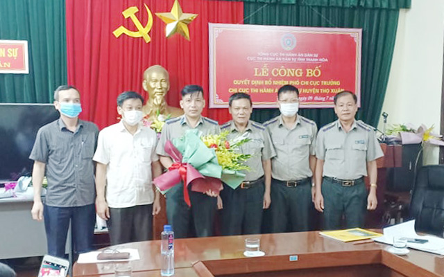 Công bố Quyết định bổ nhiệm Phó Chi cục trưởng Chi cục THADS huyện Thọ Xuân