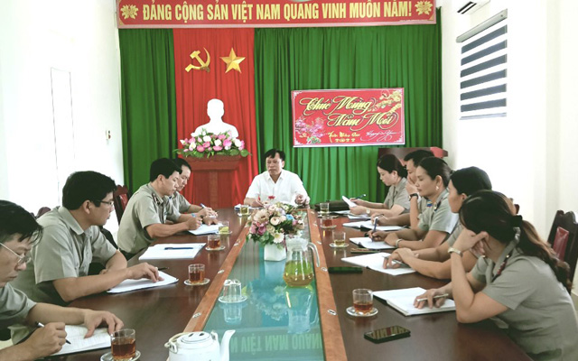 Đoàn công tác Cục THADS tỉnh làm việc tại Chi cục THADS huyện Triệu Sơn