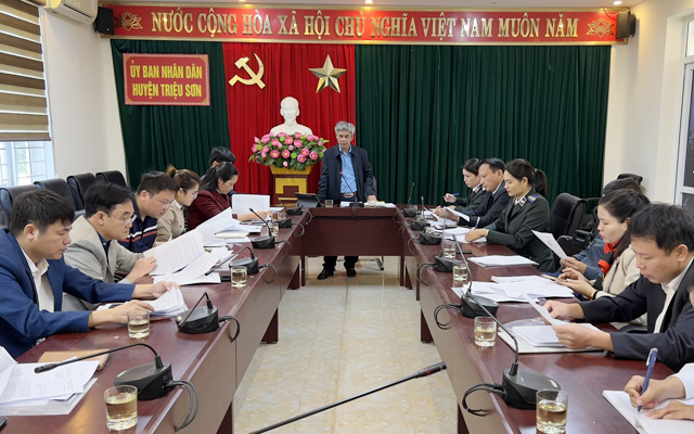 Ban Chỉ đạo THADS huyện Triệu Sơn họp bàn giải quyết vụ việc khó khăn, phức tạp, kéo dài