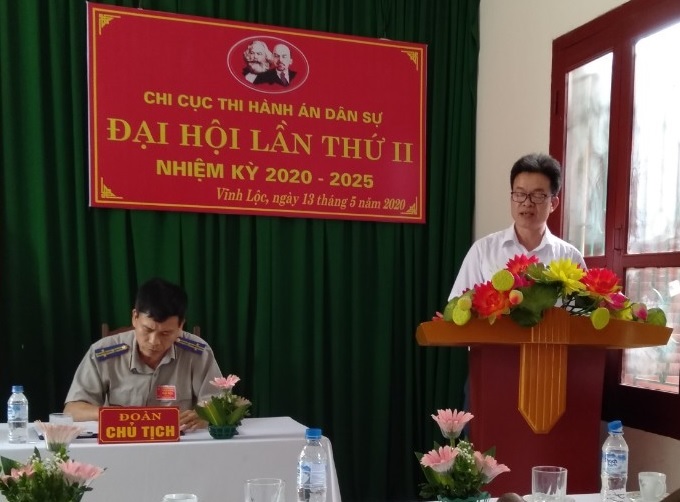 Chi bộ Chi cục THADS huyện Vĩnh Lộc tổ chức Đại hội chi bộ lần thứ 2, nhiệm kỳ 2020-2025