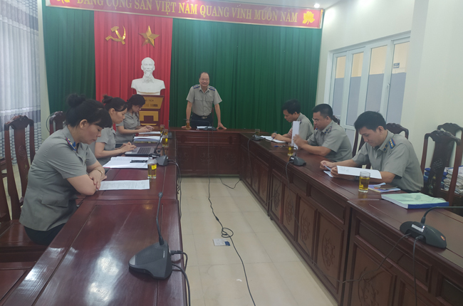 Cục THADS tỉnh Thanh Hóa kiểm tra công tác thi hành án dân sự đối với Chi cục THADS huyện Vĩnh Lộc