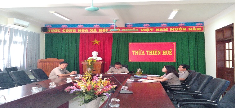 Cục Thi hành án dân sự (THADS) tỉnh Thừa Thiên Huế tổ chức họp trực tuyến