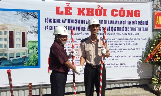 Lễ khởi công xây dựng công trình Cụm kho vật chứng Cục Thi hành án dân sự tỉnh Thừa Thiên Huế