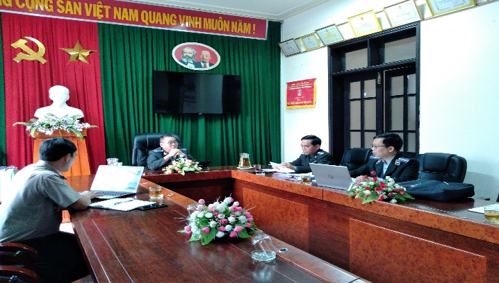 Lãnh đạo Cục Thi hành án dân sự tỉnh Thừa Thiên Huế làm việc với Lãnh đạo Văn phòng và Phòng Tổ chức cán bộ về công tác cán bộ năm 2021.