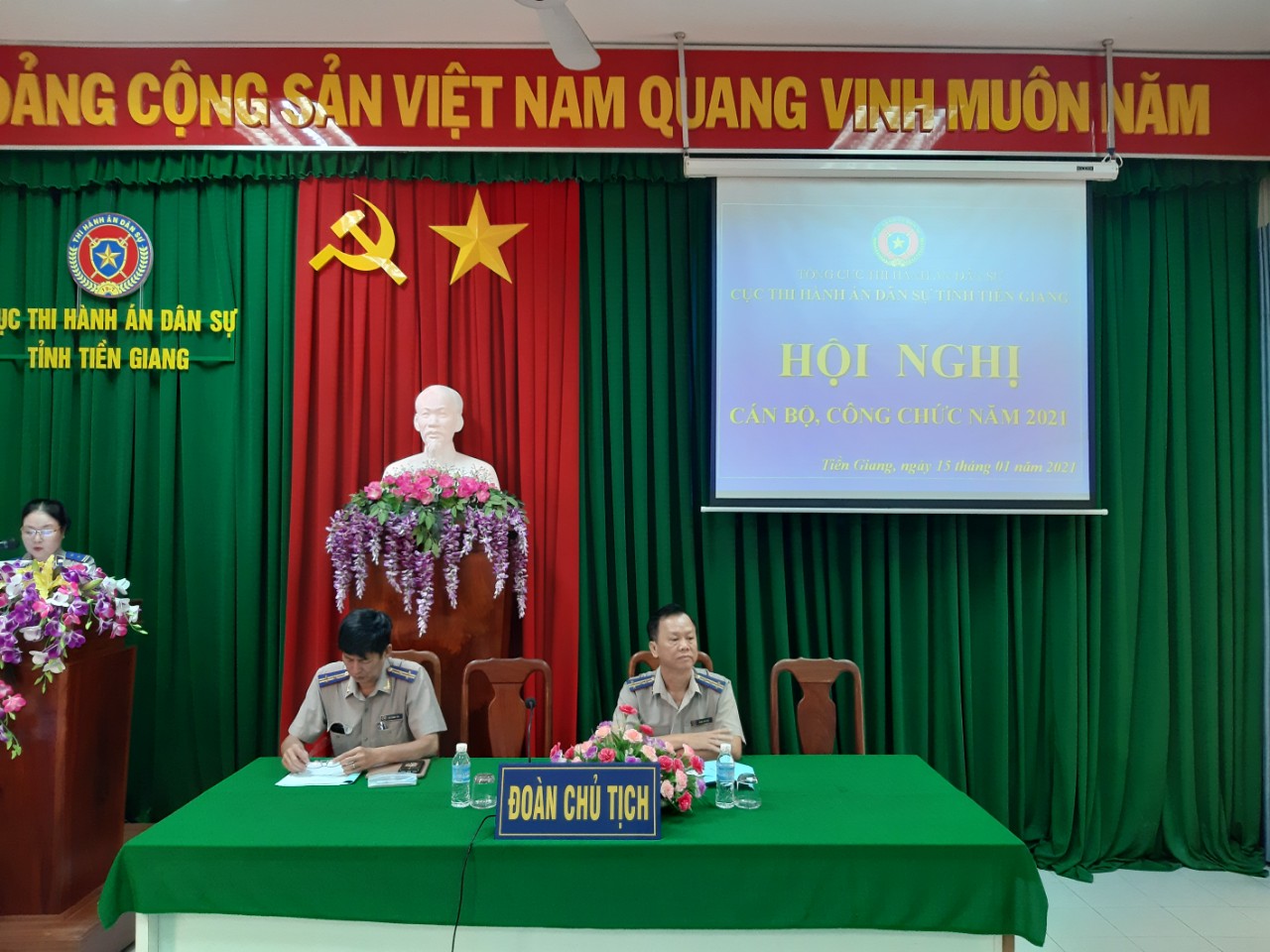 Cục Thi hành án dân sự tỉnh Tiền Giang tổ chức Hội nghị cán bộ, công chức năm 2021