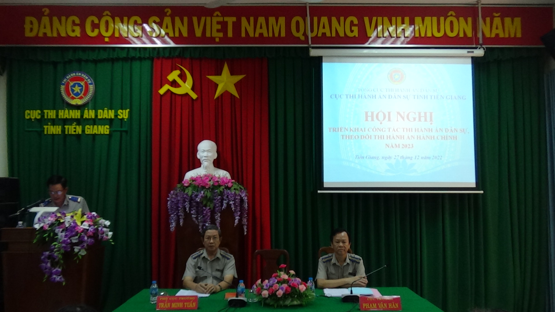 Cục Thi hành án dân sự tỉnh Tiền Giang tổ chức Hội nghị triển khai công tác thi hành án dân sự, theo dõi thi hành án hành chính năm 2023