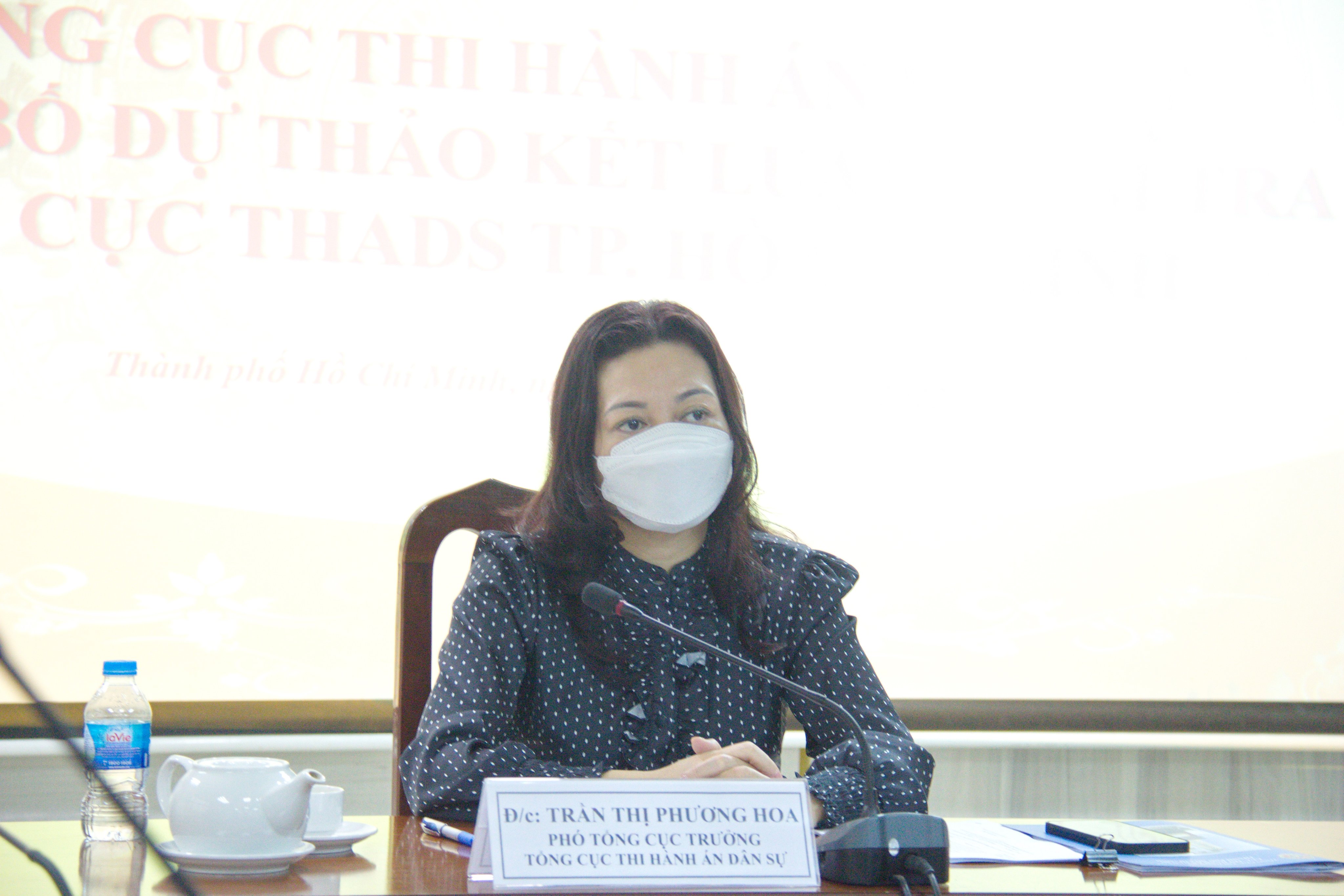 Phó Tổng cục trưởng Trần Thị Phương Hoa làm việc với Cục Thi hành án dân sự thành phố Hồ Chí Minh