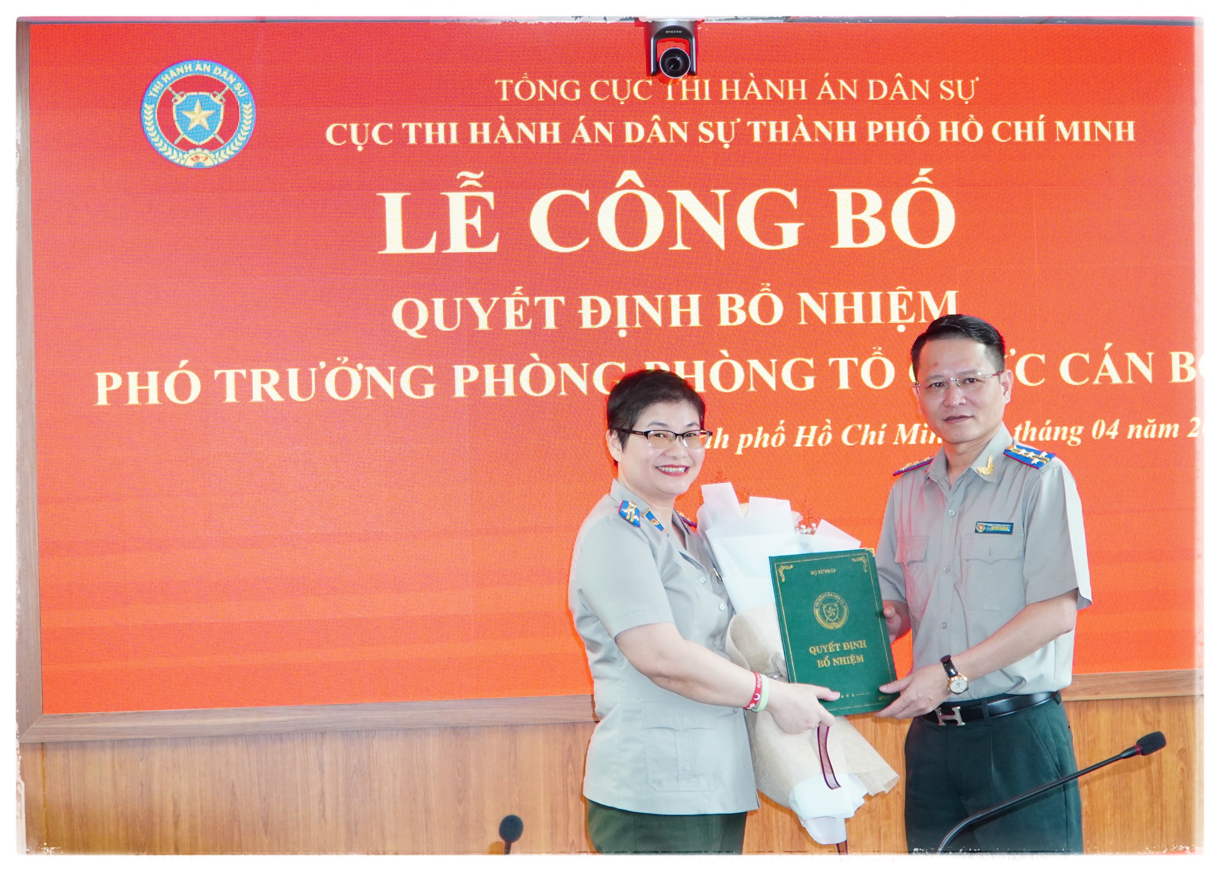 Lễ công bố Quyết định bổ nhiệm Phó trưởng, Phòng TCCB - Cục THADS Thành phố Hồ Chí Minh