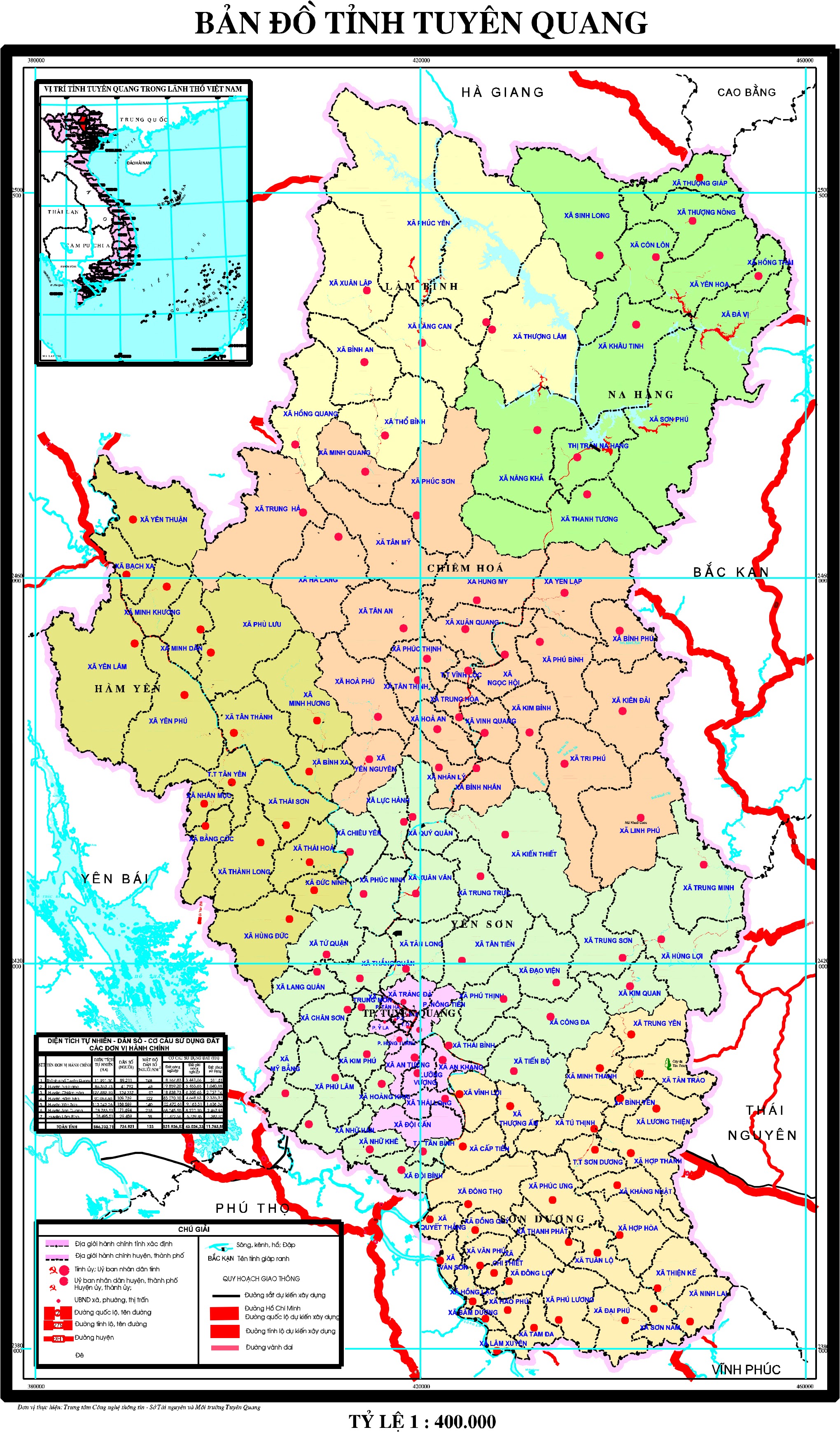 Bản đồ tỉnh Tuyên Quang