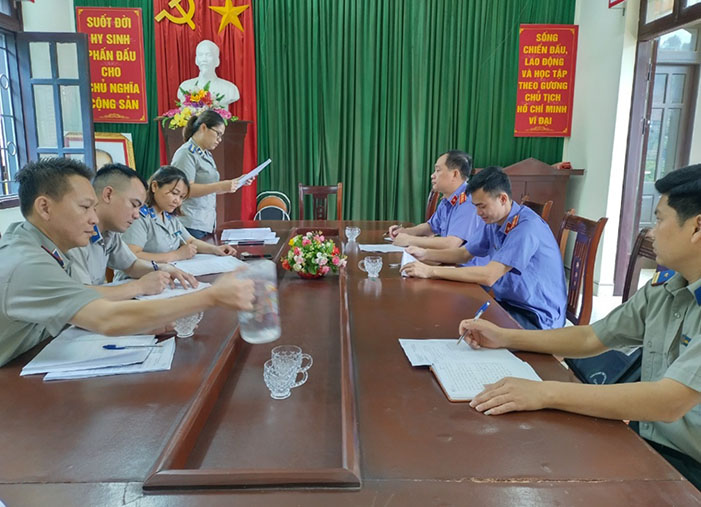 Viện kiểm sát nhân dân huyện Hàm Yên trực tiếp kiểm sát tại Chi cục Thi hành án dân sự huyện Hàm Yên