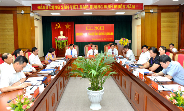 Hội nghị Ban Chấp hành Đảng bộ tỉnh lần thứ 21