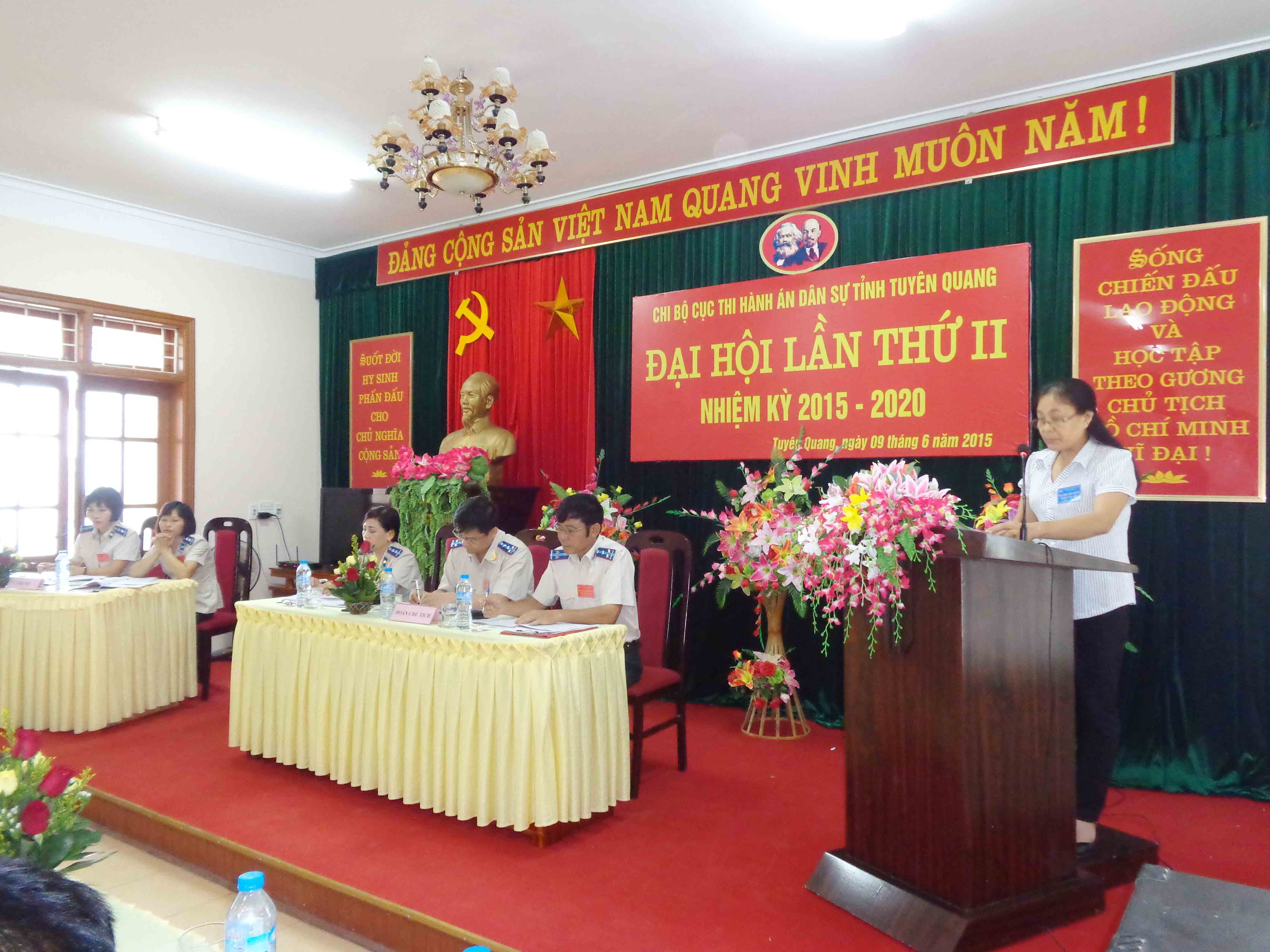 Chi bộ Cục THADS tỉnh Tuyên Quang Tổ chức đại hội lần thứ II nhiệm kỳ 2015-2020.