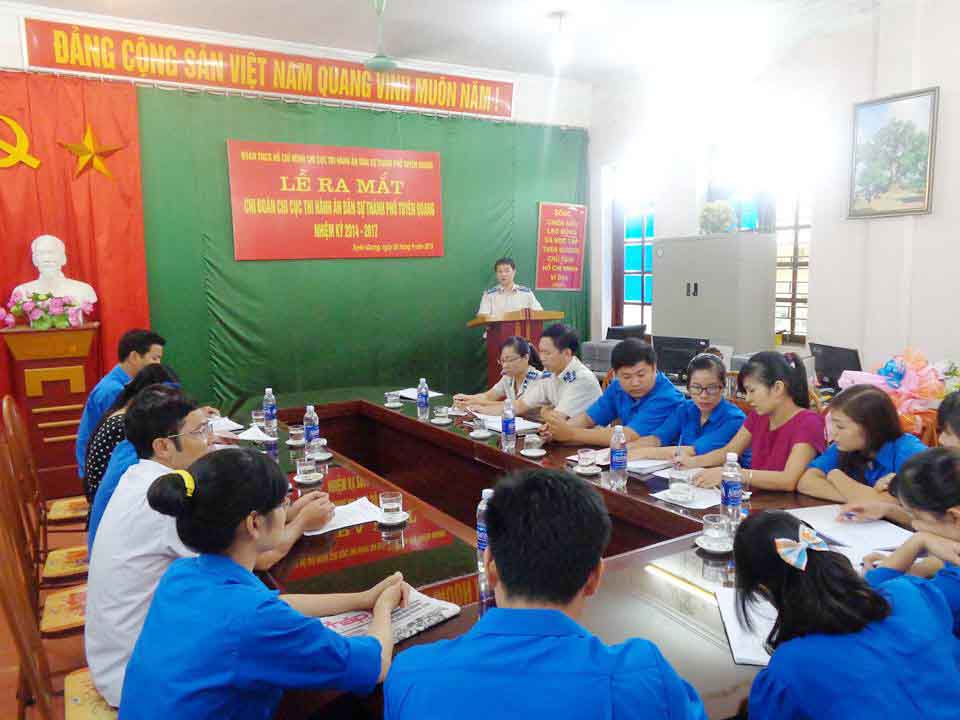 Lễ Công bố Quyết định thành lập và ra mắt Bí thư, Phó bí thư Chi đoàn Chi Cục thi hành án dân sự thành phố Tuyên Quang