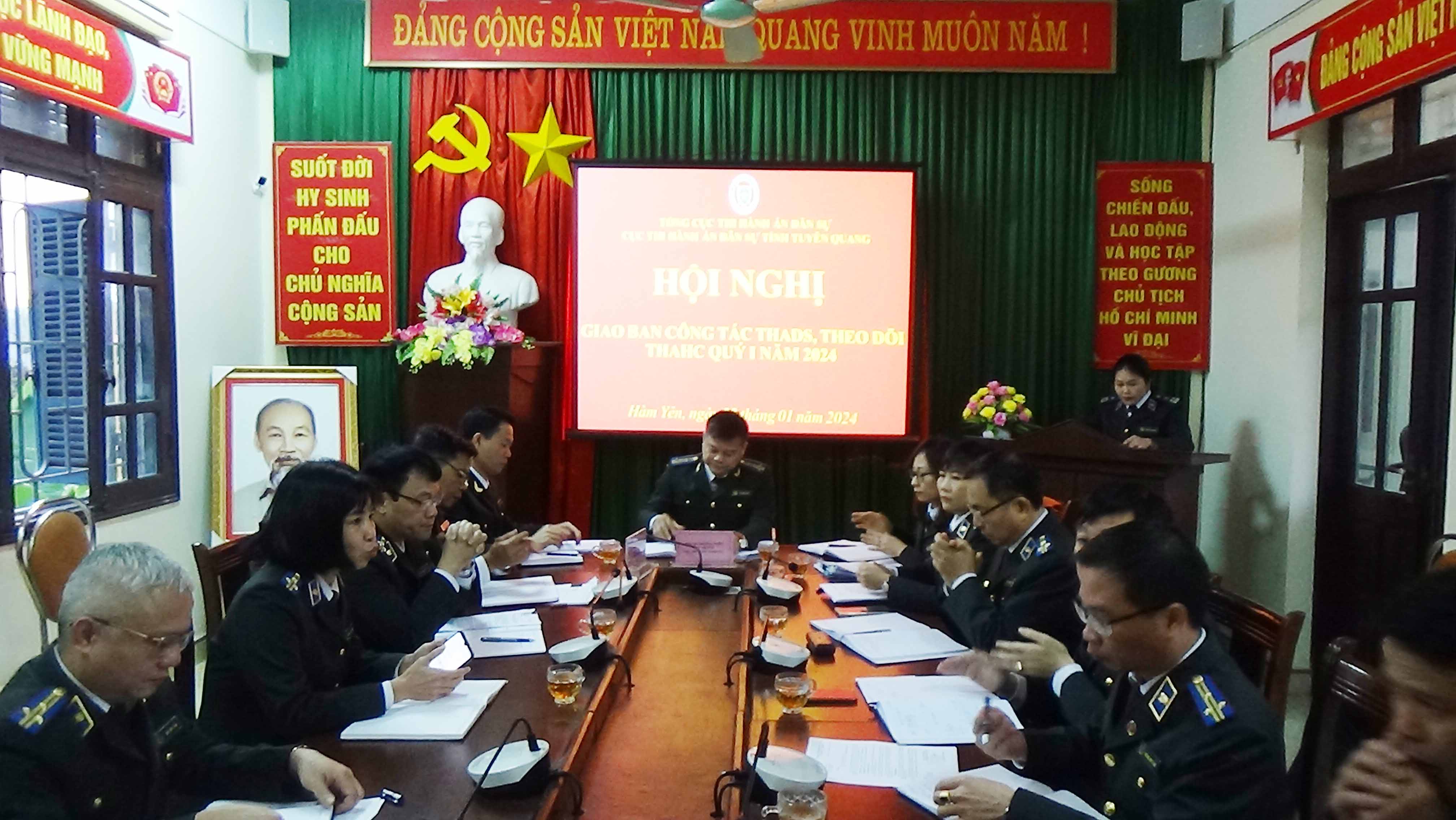 Cục Thi hành án dân sự tỉnh Tuyên Quang tổ chức Hội nghị giao ban công tác quý I năm 2024